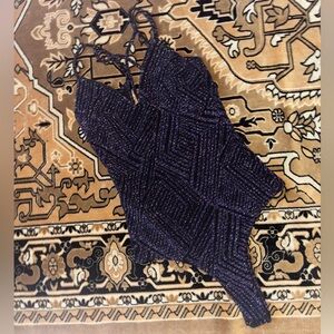 Multicoloured sparkle thong bodysuit​